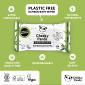 Biodegradable bamboo baby wipes 64 wipes