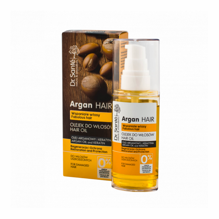 Hair oil with keratin & argan oil