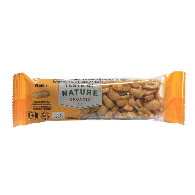 Bar with peanuts and peanut butter