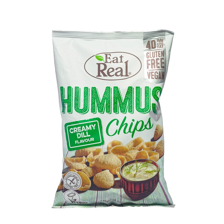 Hummus Chips with Cream Dill Flavor