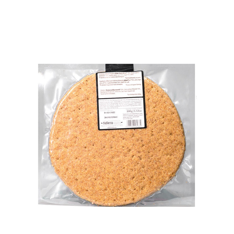 Unleavened emmer wheat cracker with buckwheat, millet and extra virgin olive oil
