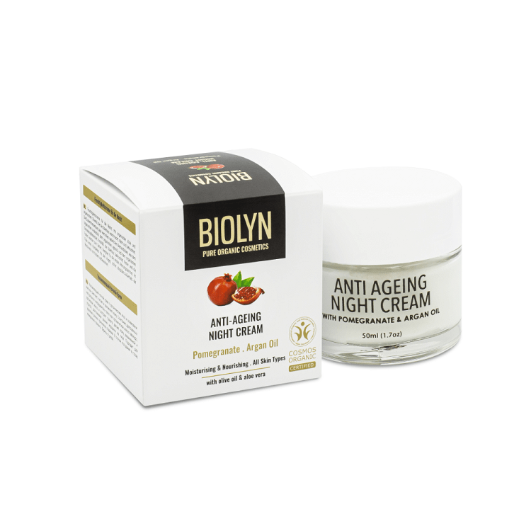 Anti-ageing night cream with pomegranate and argan oil