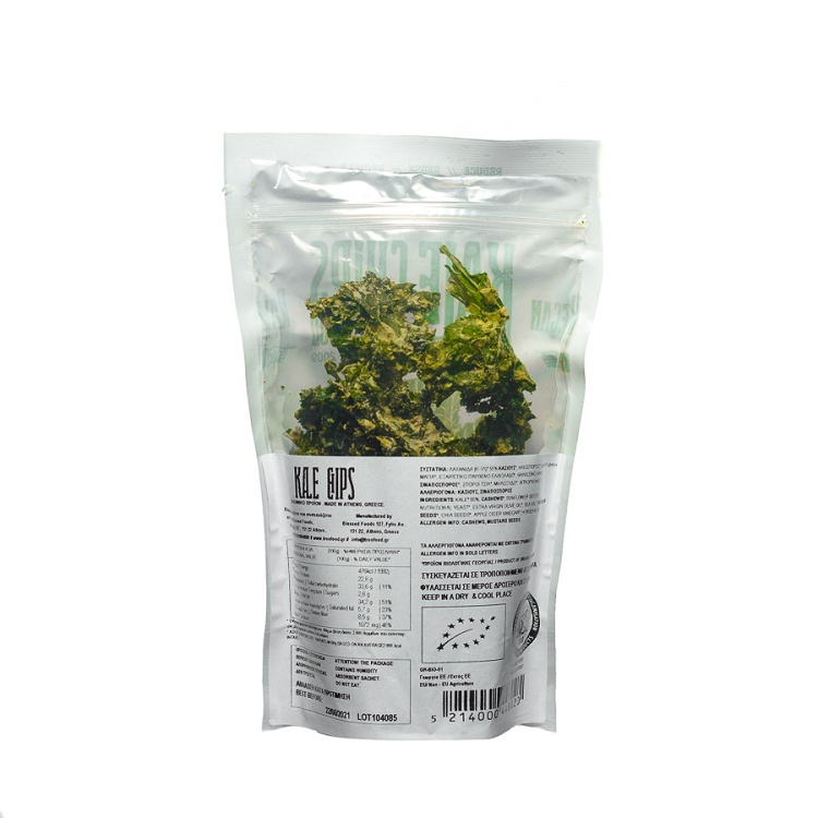 Kale chips with mustard and chia seeds