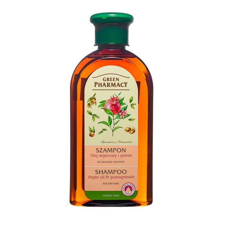 Shampoo with argan oil and pomegranate for dry hair
