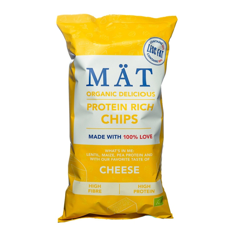 Protein chips with cheese flavor