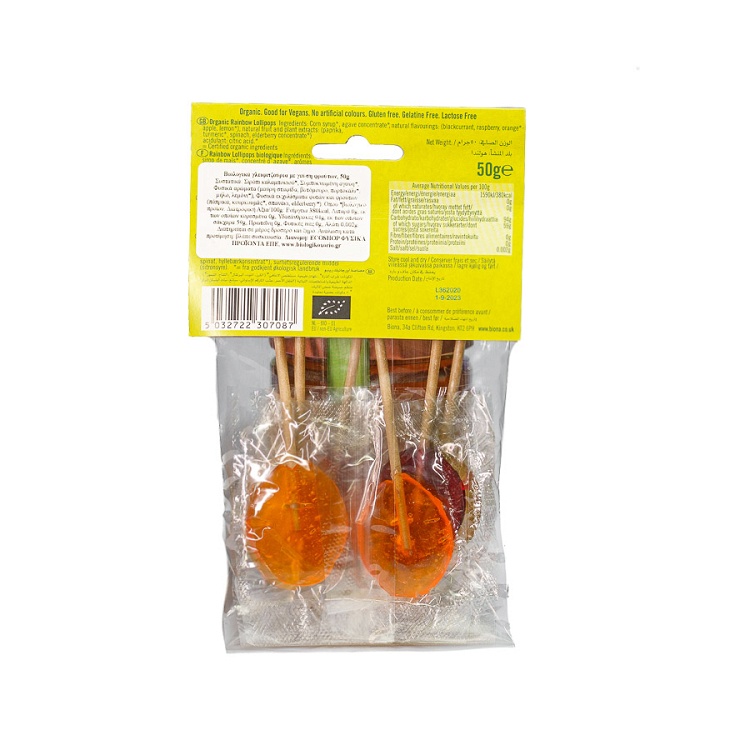 Lollipops with fruits flavor