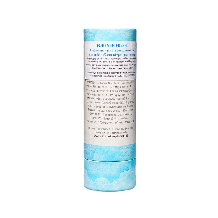 Deodorant stick with citrus fruit oils and herbs essence