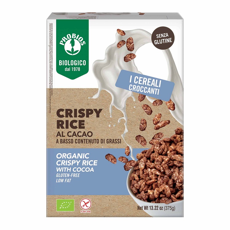 Gluten free rice cereals with cacao