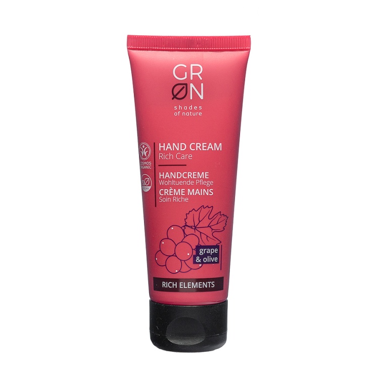 Hand cream with grape and olive