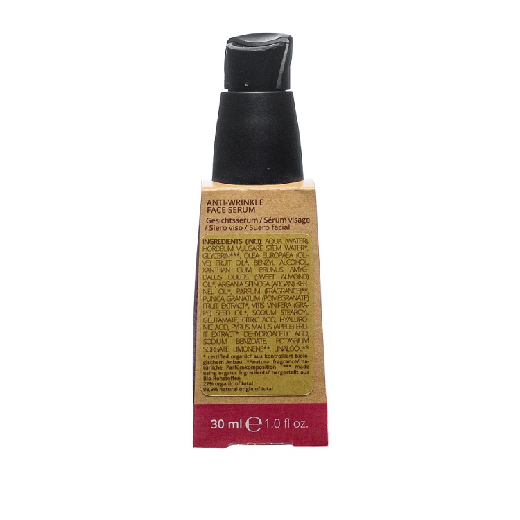 Anti-wrinkle face serum with pomegranate and olive