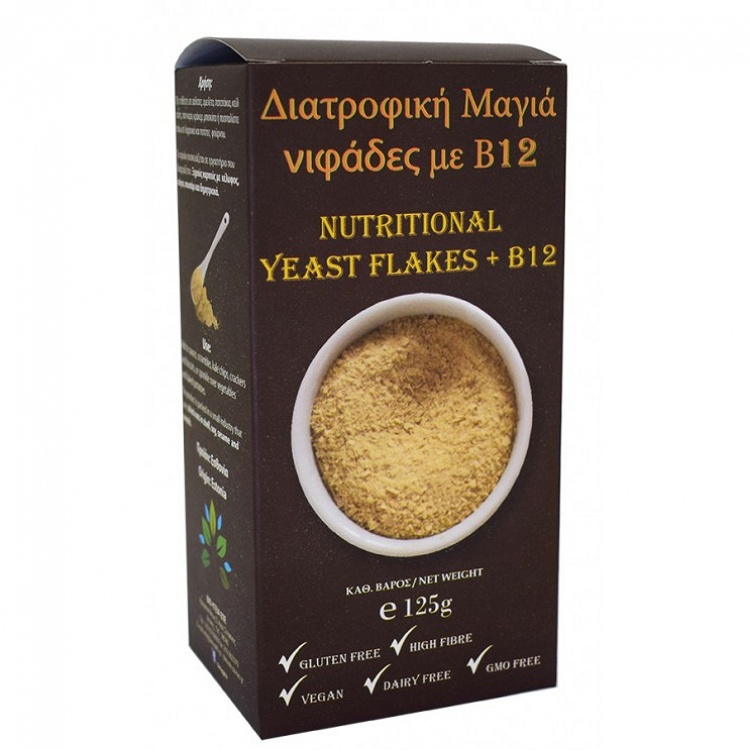 Nutritional yeast flakes with B12
