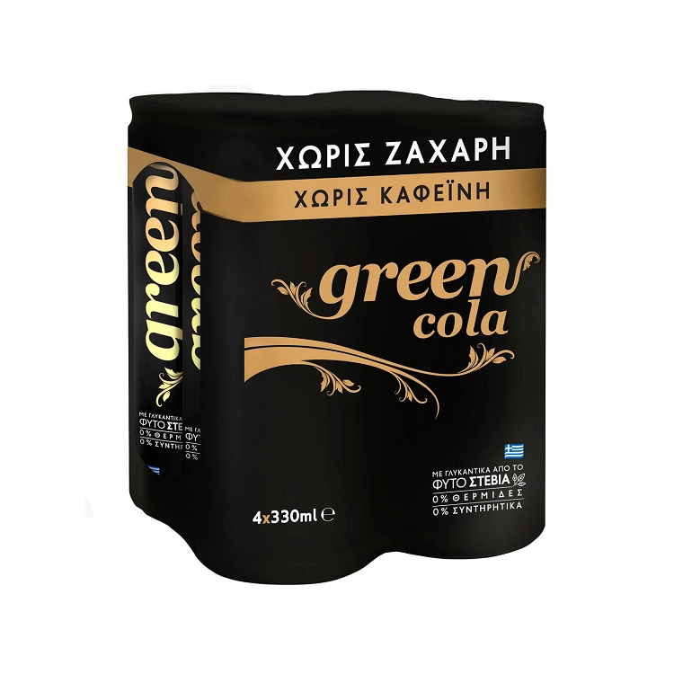 Green Cola Χωρίς Κφεϊνη χωρίς Καφεϊνη 4X330ML