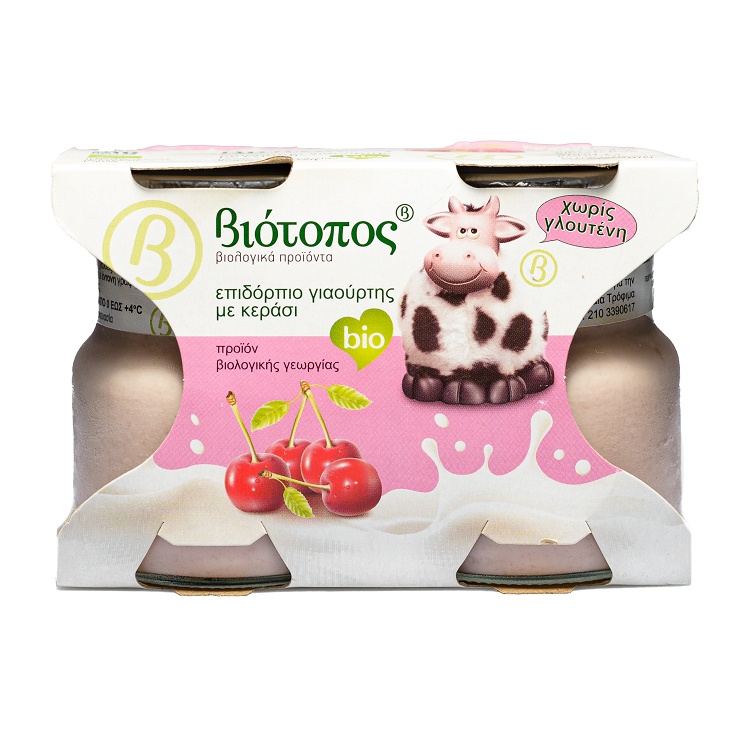 Yogurt Dessert with Cherry Flavor