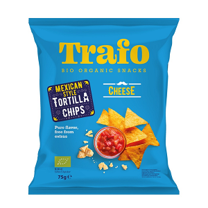Organic Tortilla Chips with Nacho Cheese Flavour
