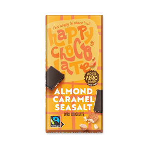 Organic Dark Chocolate with Almond, Caramel and Sea Salt with Fairtrade Cocoa