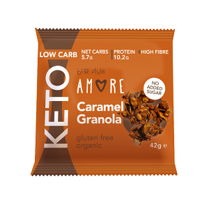 Organic Gluten-Free Keto Breakfast Granola Mini Bites with Caramel Flavour