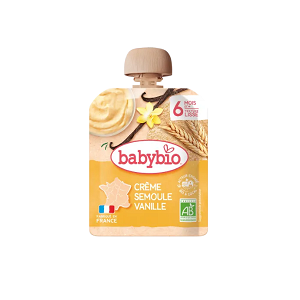 Organic Dessert with Cream, Semolina, and Vanilla 6+ Months