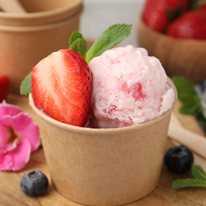 🍓  Organic frozen yogurt with organic berries – a healthy frozen dessert with no added sugar