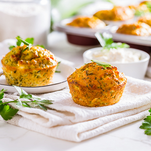🥒Baked Zucchini Fritters with Feta Cream and Mint