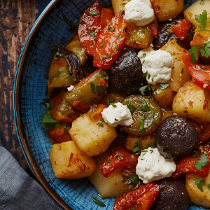 Briam with Herbs and Feta