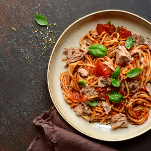 Spaghetti with Tuna and Tomato Sauce