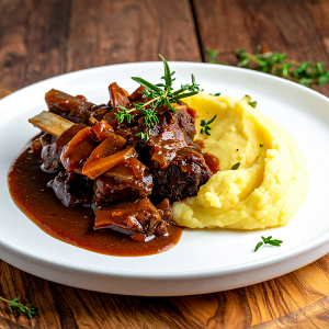 ✨🎄Braised Beef with dates and creamy sweet potato purée