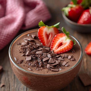 Healthy Chocolate Smoothie Bowl for Valentine’s 🍫🍓💖