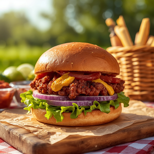 🍔 Vegetable Burger with Pumpkin Protein
