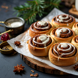 Festive Organic Cinnamon Rolls