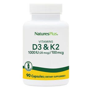 Vitamin D3 & Vitamin K2, 1000iu, 100mcg, 90 tabs