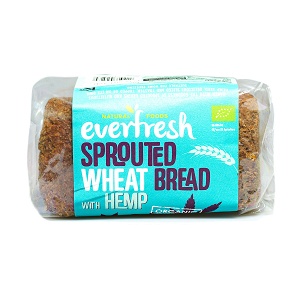 Sprouted wheat bread with hemp seeds