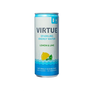 Sparkling energy water with lemon and lime flavor