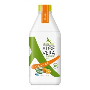 Drinkable aloe gel with orange flavour