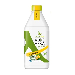 Drinking aloe gel with lemon flavour