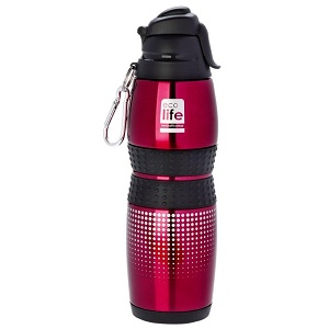Stainless sports thermos bottle 400ml (red)