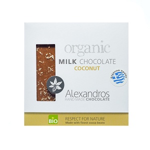 Milk chocolate with coconut