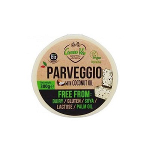 Plant based parmesan flavored cheese