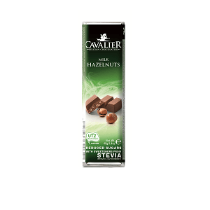 Milk chocolate with hazelnut pieces