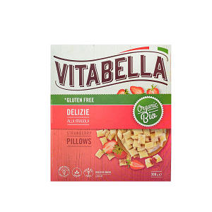 Gluten free cereals with strawberry filling