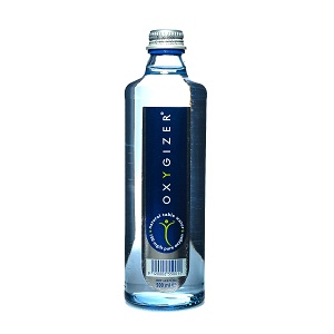 Natural table water enriched with oxygen