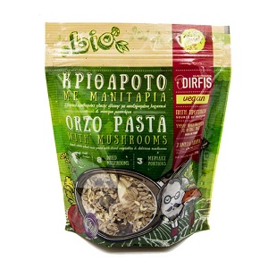 Orzo pasta with mushrooms