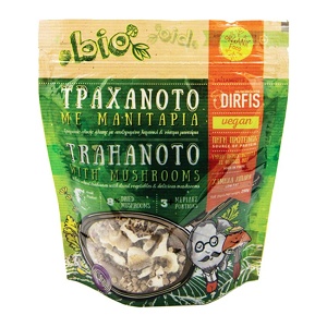 Trahanoto with mushrooms