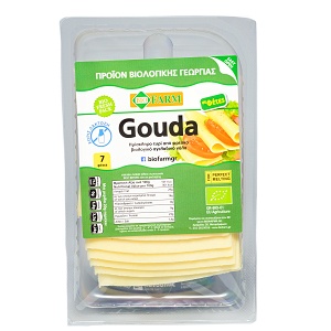 Sliced gouda cheese