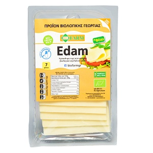 Sliced edam cheese