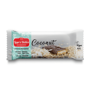 Oat Bar with Chocolate Topping and Coconut