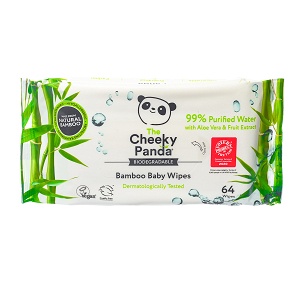 Biodegradable bamboo baby wipes 64 wipes