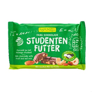 Milk chocolate with fruits and nuts
