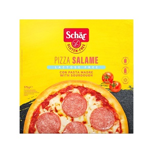 Frozen gluten free salami pizza