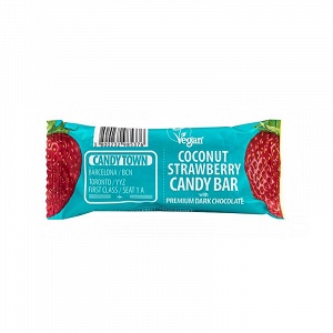 Coconut Bar with Strawberry and Chocolate Coating