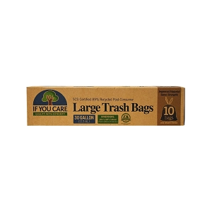 Large flap tie handles food trash bags 10 count